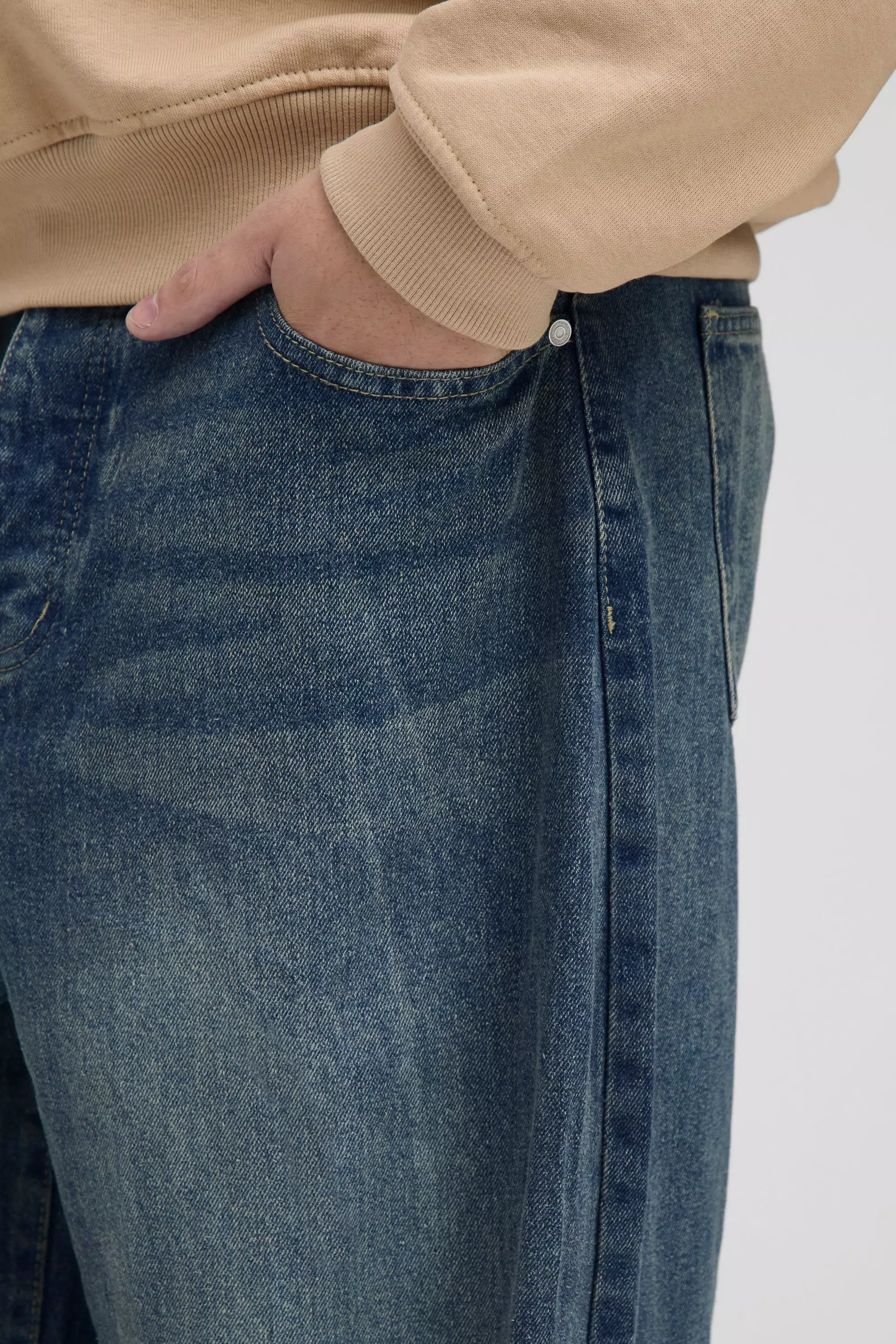 【DISCERNMENT】Parachute Unbalance Denim THE PARACHUTE CARGO PANT - MEDIUM W | LaneBryant